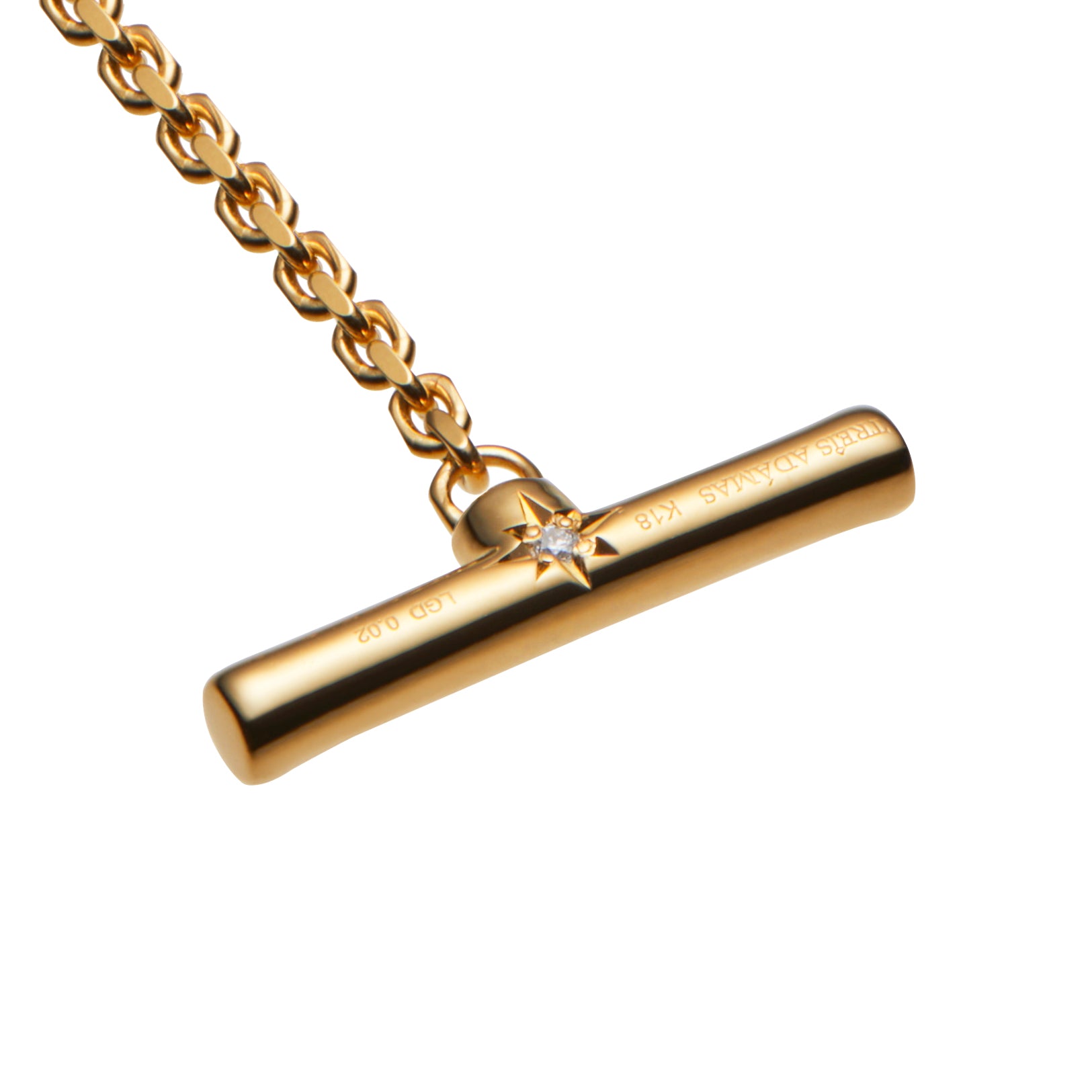 TAネックレス ダイヤモンド 18K イエローゴールド ヴェルメイユ