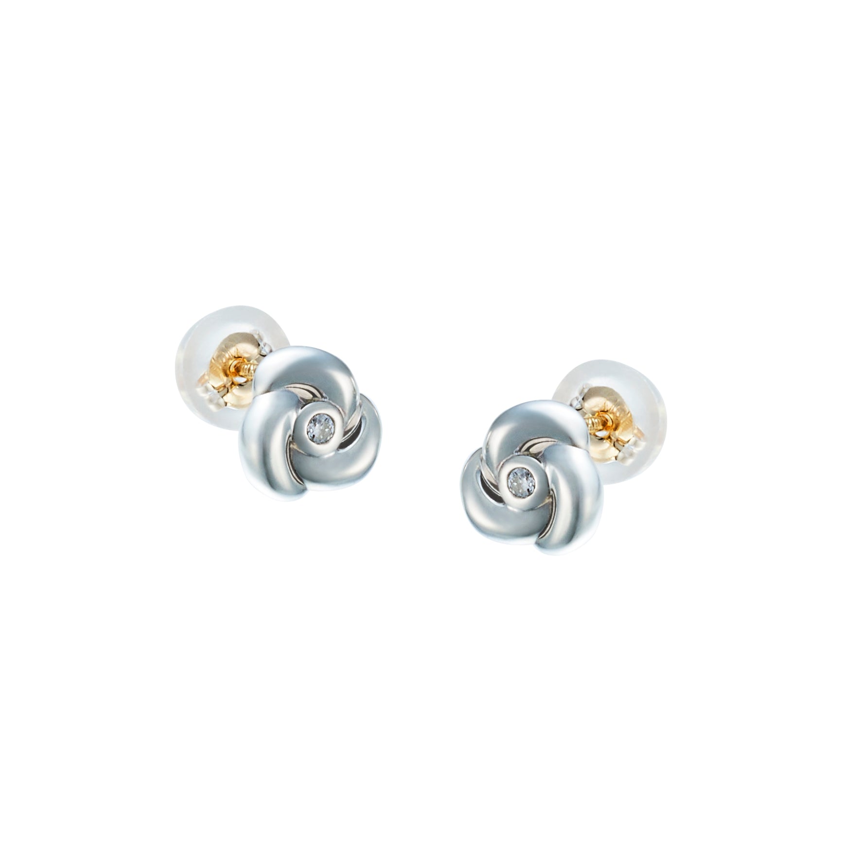 フラワーピアス タイタンシルバー 1ペア