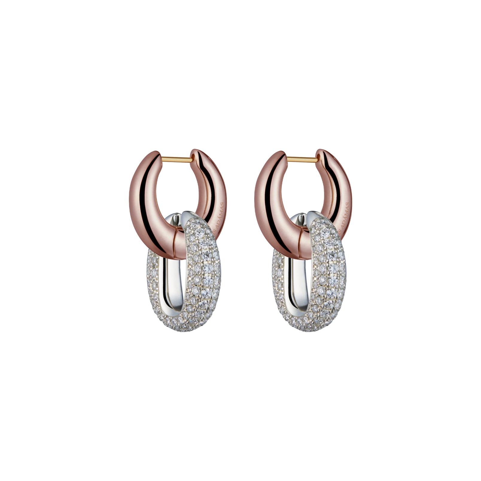 フレクトラピアス 18K ピンクゴールド フレクトラフルダイヤモンドピース タイタンシルバー  1ペアセット