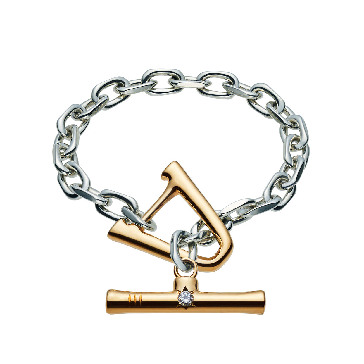 TAブレスレット タイタンシルバー×18K イエローゴールド