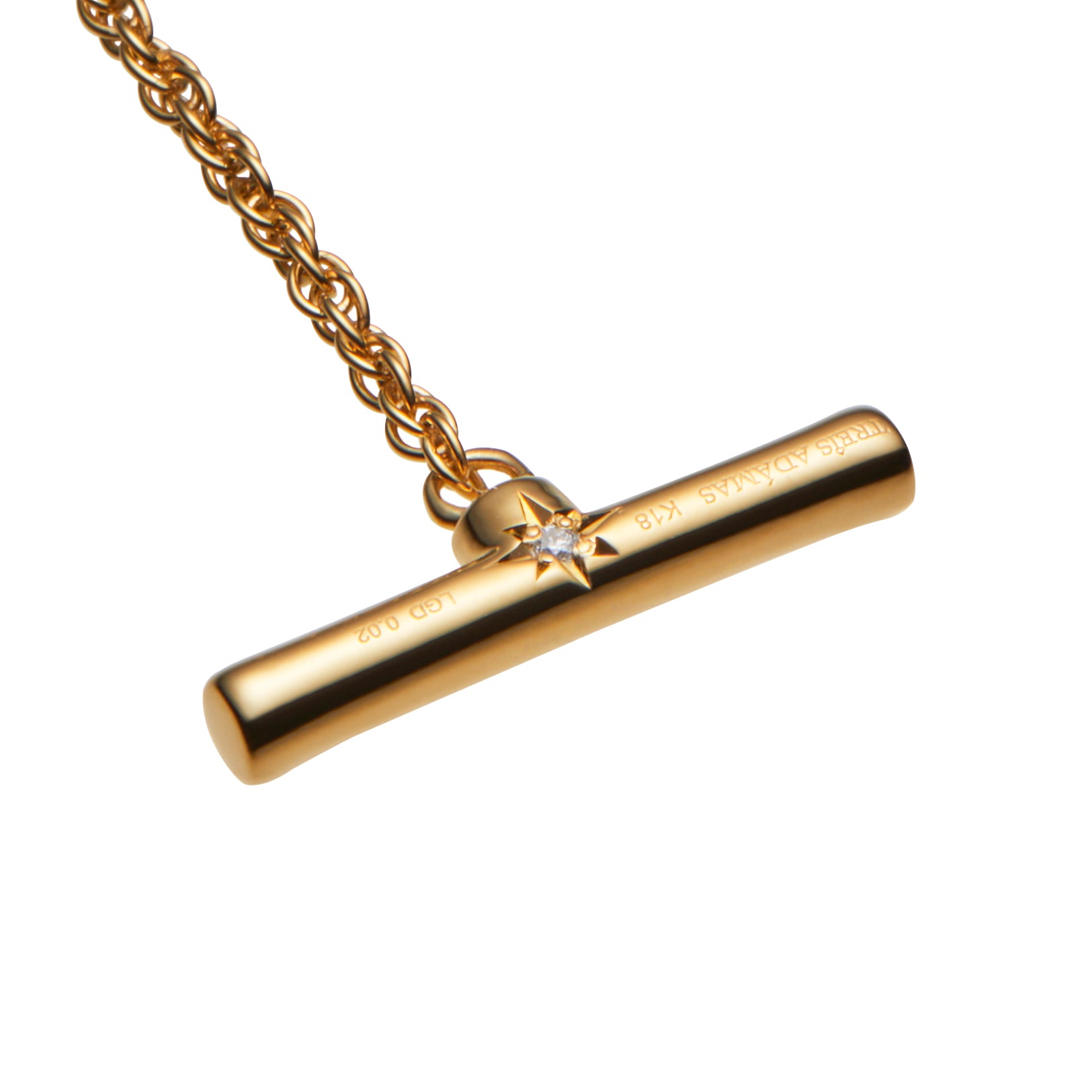 TAチェーンブレスレット ダイヤモンド 18K イエローゴールド